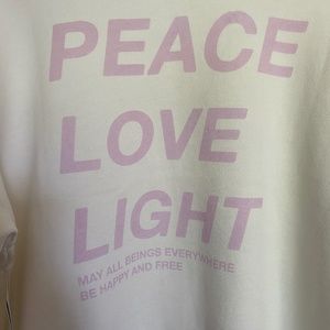 Spiritual Gangster "Peace, Love, Light" Sweatshirt, Brand New with Tags - Size M